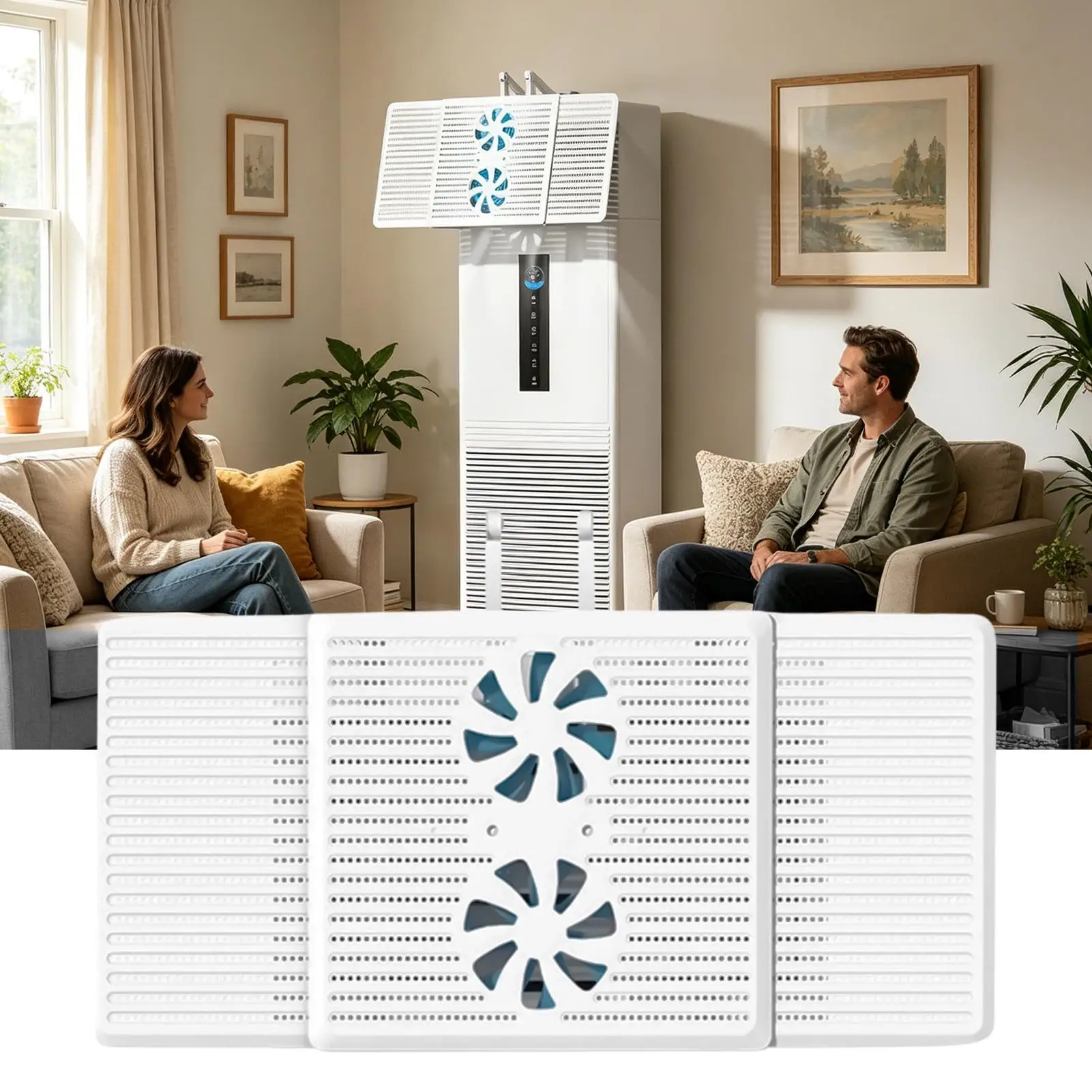 Air Conditioner Deflector Universal Secure Prevent Direct Blowing Room Air Conditioner Vent Deflector For Home Dorm Office