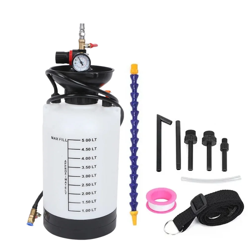 

Automotive Gear Oil Filler Tank 5L Pneumatic Transmission Fluid Injector Automotive Fluid Filling Gear Oil Replacement Tools Kit
