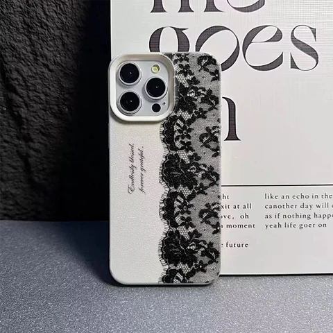 Мятно-зеленый кружевной чехол для iPhone 17 16 15 14 Plus 13 12 11 Pro Max, двухцветный, из ТПУ, модный, защитный