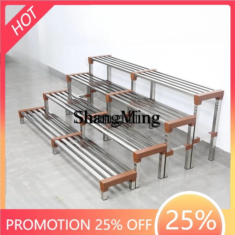 SM stainless steel flower stand Floor-to-ceiling stepped flower stand Balcony and other storage compositions Outdoor dill