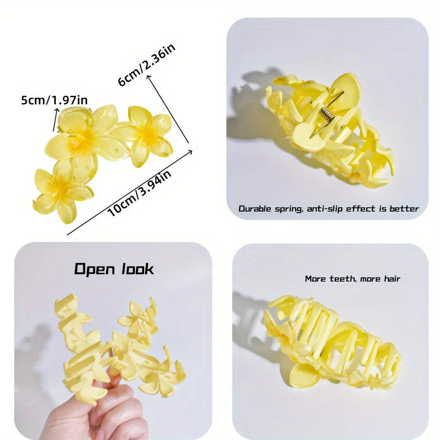 مجموعة واحدة من مشبك شعر على شكل زهرة متباينة الألوان للسيدات يوميًا بمشاهد مختلفة تستخدم شعرًا كثيفًا وشعرًا رقيقًا كهدية للعطلات شعر مانع للانزلاق #5