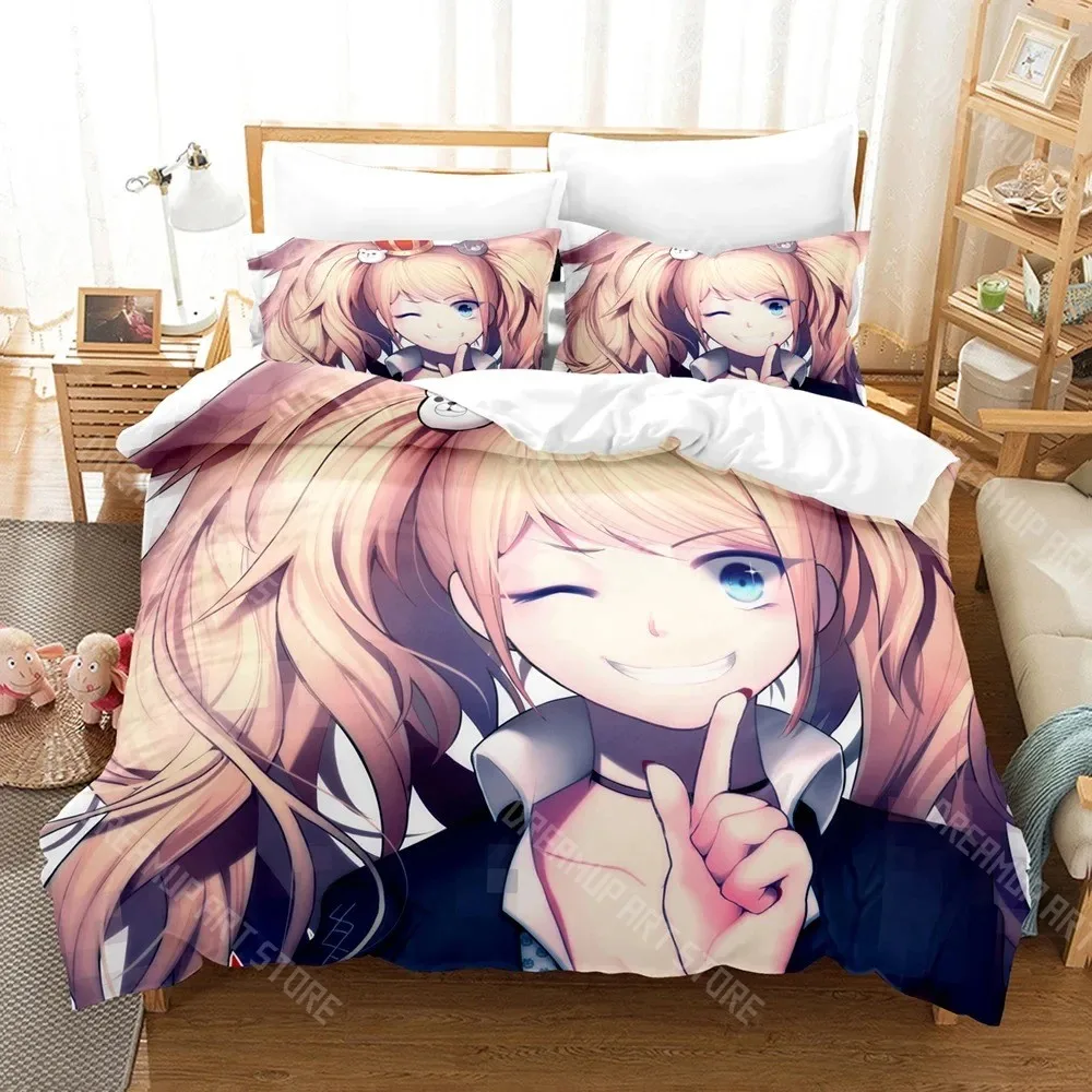 3D Printed Anime D-Danganronpa Nanami Chiaki Bedding Set for Boys Girls Duvet Cover Twin Queen King Full Single Double Sizes