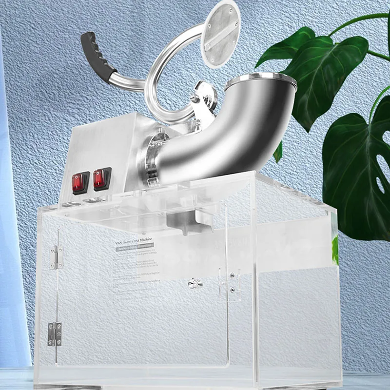 Stainless Steel Commercial Electric Ice Crusher Fast Shaved Snow Ice Making Machine with Storage Drawer