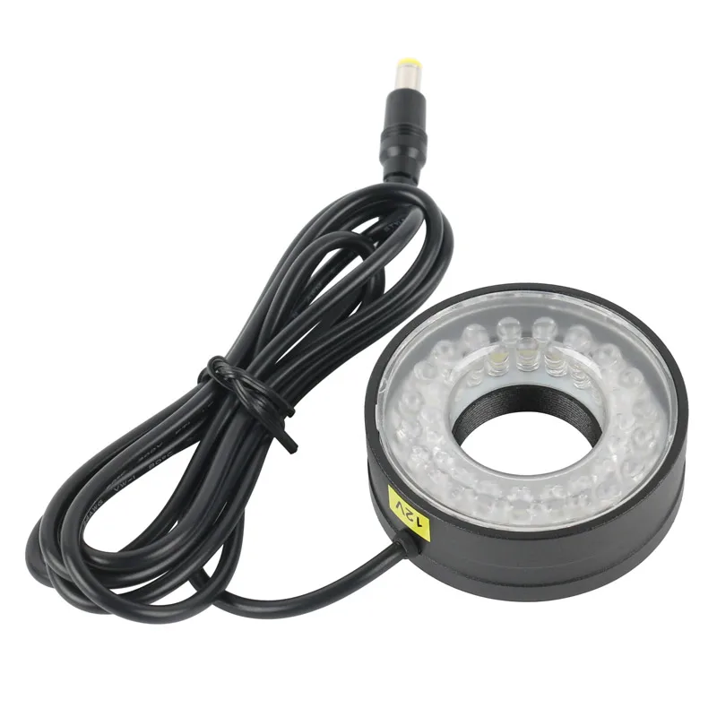 Aluminum alloy 6500K 40 LED Ring Light Illuminator Lamp Installation Thread  28mm 42mm For HDMI USB Video Microscope Camera