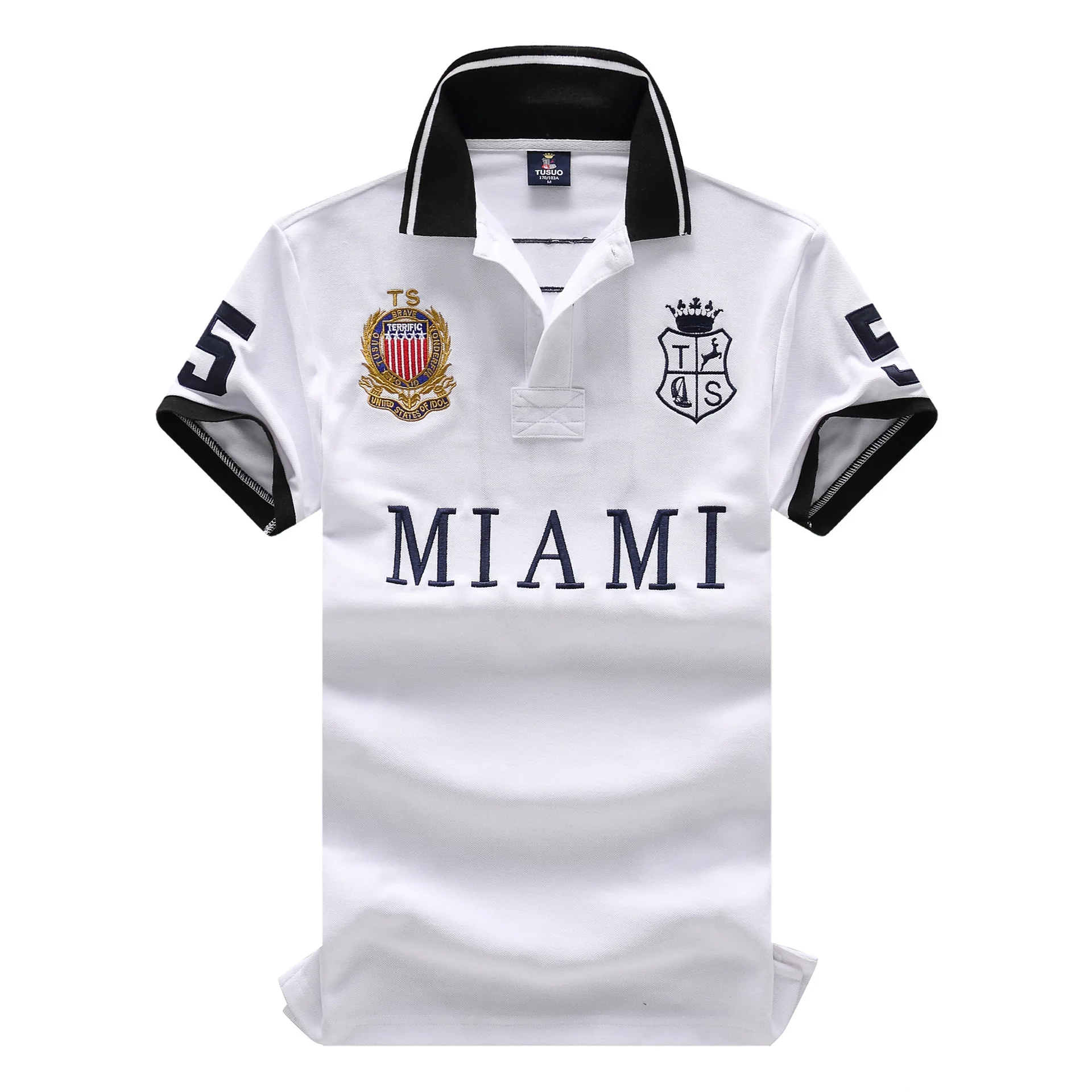 New Men's Polo Shirt Miami City Designer Popular High Quality Athleisure Cotton Short Sleeve Plus US Size 7xl Male Clothing