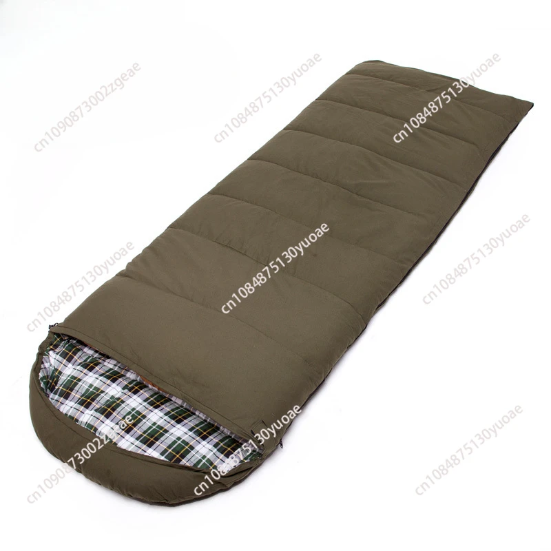 Camping Warm Sleeping Bag, Extended Canvas, Dirty Liner, Single, Widened, Envelope, Envelope