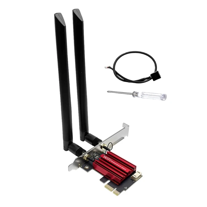 U2JE Double Band Gigabit PCIe Networking Card AC1200 Mbps With Bluetooth-compatible External Antennae Desktop Adapter