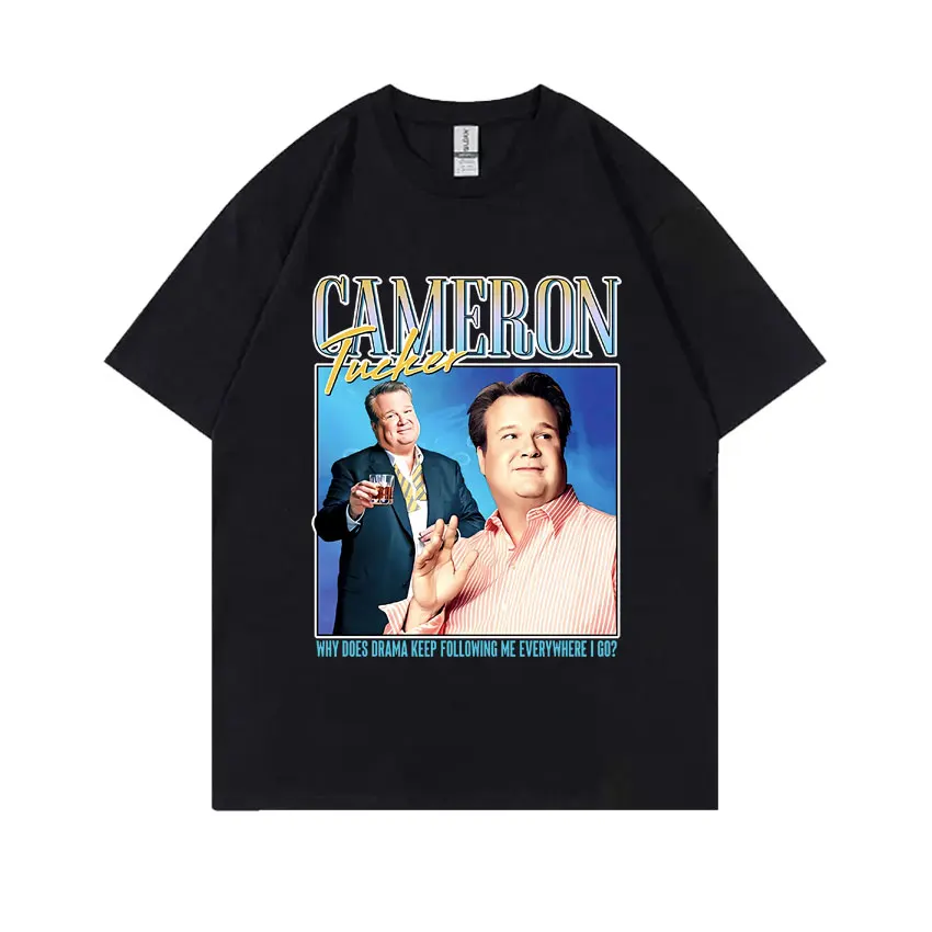 Cameron Tucker Tshirt Why Does Drama Keep Following Me Everywhere I Go T-shirt Men Women Vintage Oversized Streetwear T Shirts