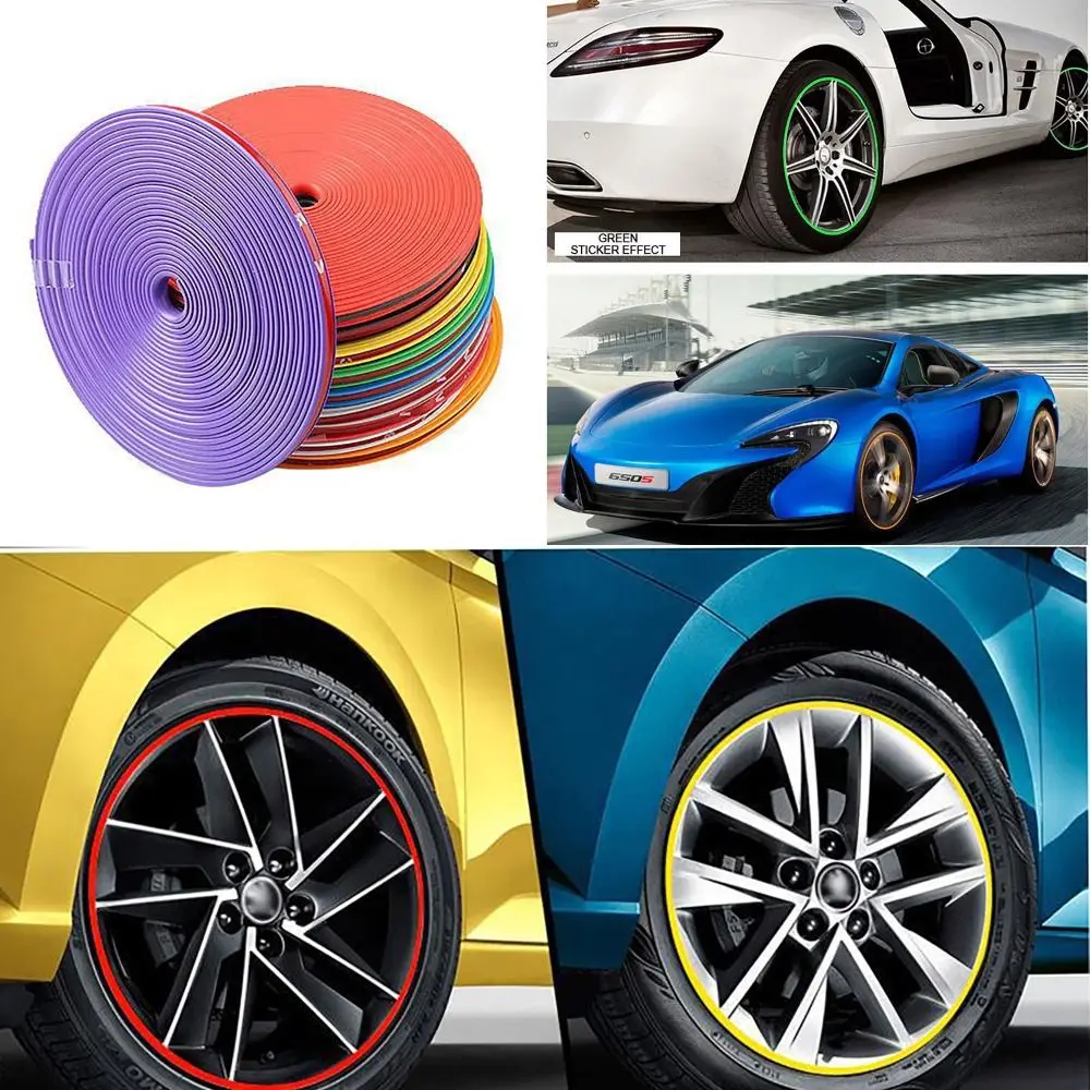 Anti-scratch Strip Car Rim Protect Strip Car Styling Tool Car Accessory Wheel Edge Protector Car Wheel Sticker For Auto Car