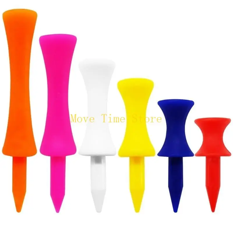 92ME 50Pcs/lot Golf-Tees Plastic Step Down Unbreakable 70/57/51/45/38/32mm Colored Golf-Tees Long Short for Golfers Practice
