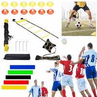 Soccer Agility Training Equipment Set Agility Ladder Disc Cones Solo Soccer Trainer for Soccer Football Basketball