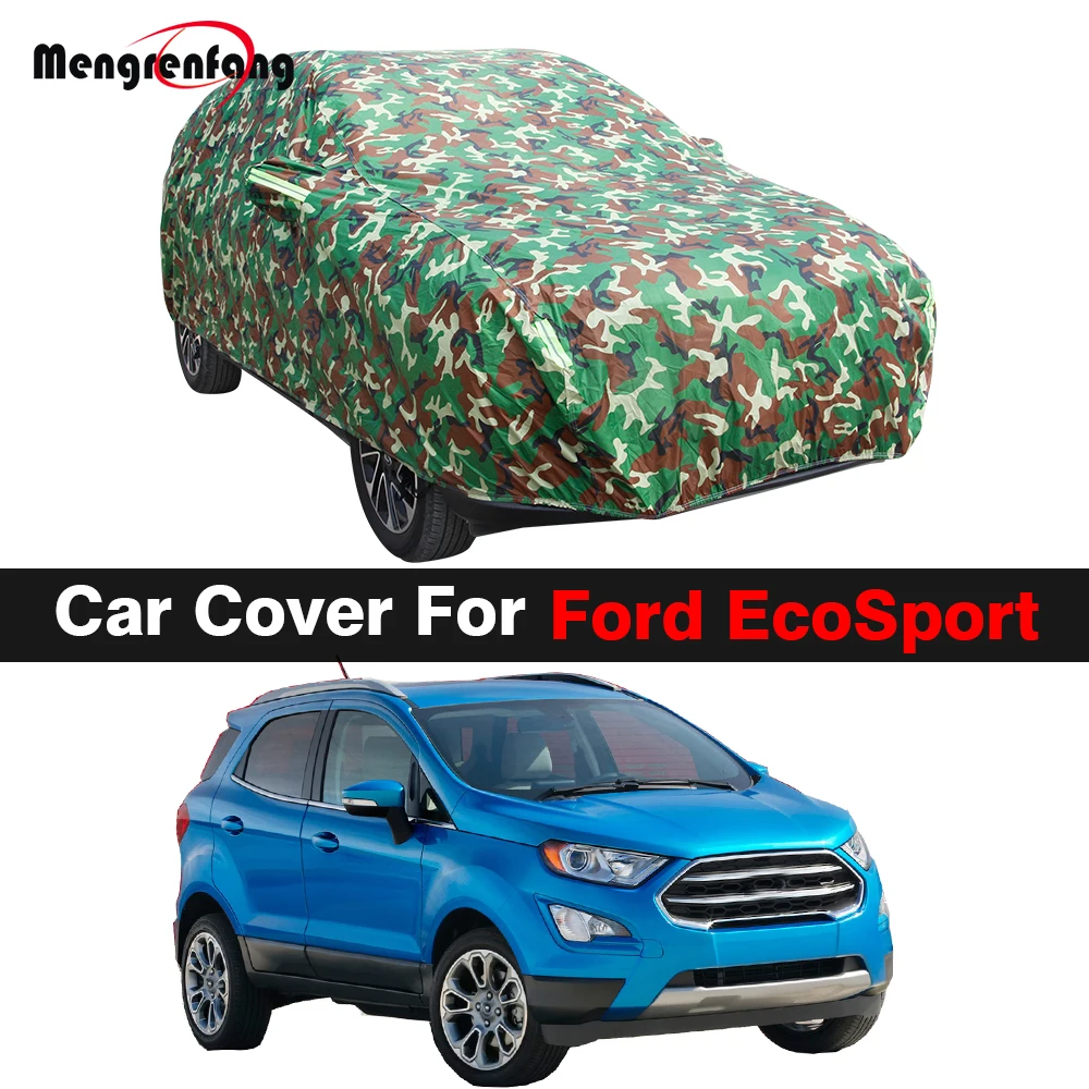 Camouflage Car Cover For Ford EcoSport Auto Outdoor Sun Shade Anti-UV Snow Rain Wind Resistant Cover Waterproof