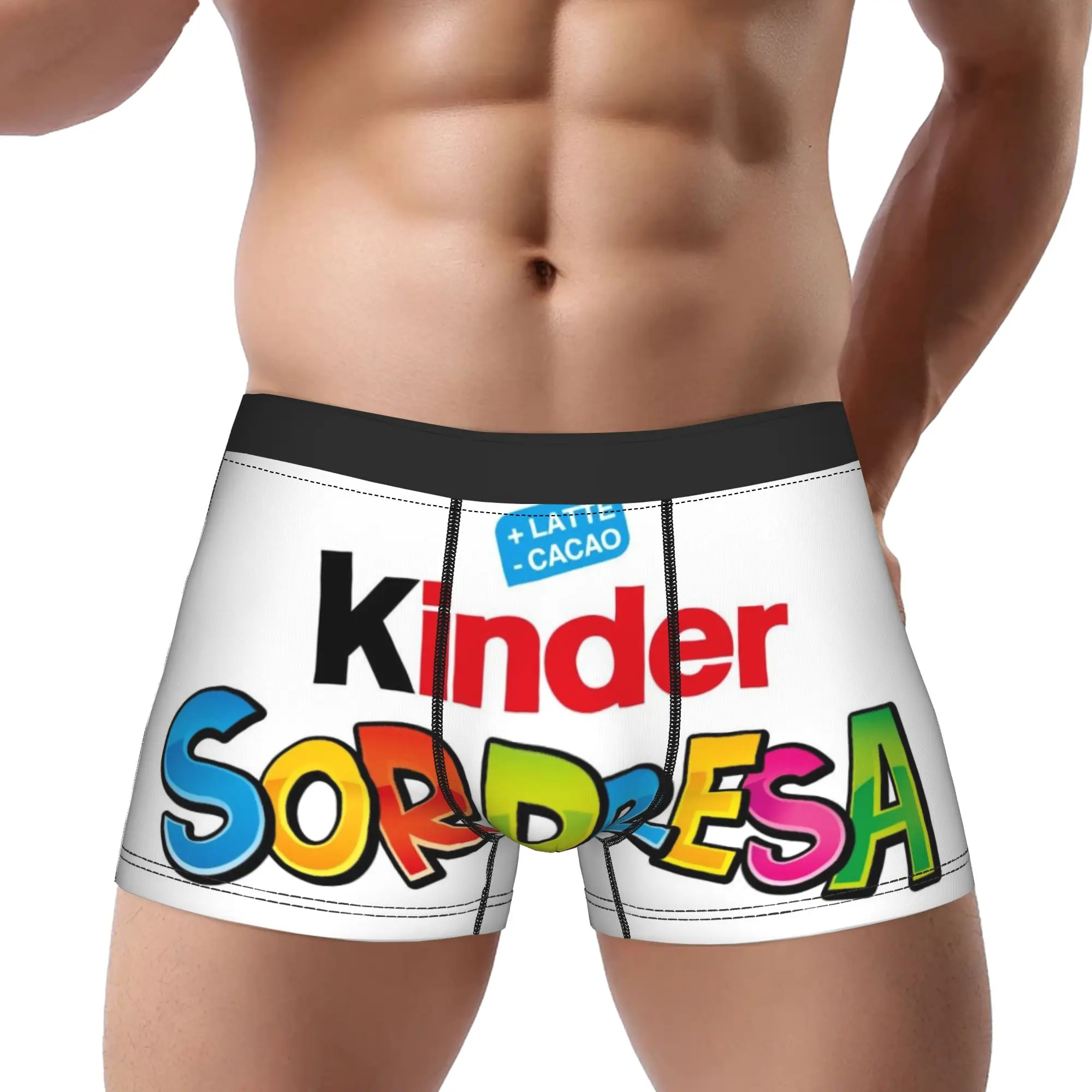 Kinder Bueno Kinder Underpants Calcinhas respiráveis ​​para homens, shorts confortáveis, cuecas boxer