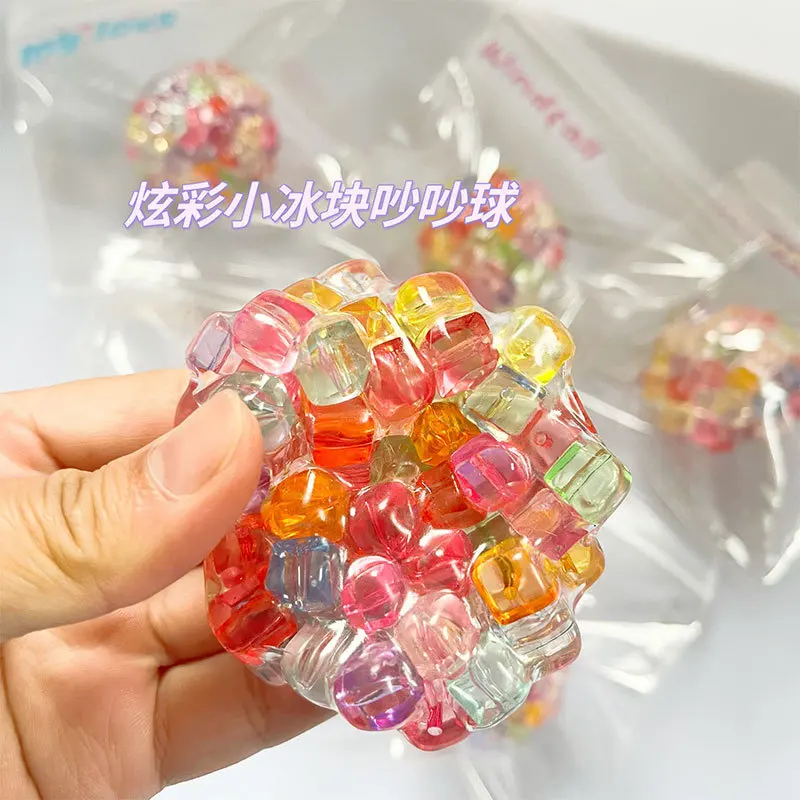 Kreative Explosion Perle Prise Laut Ball Kinder Erwachsene Stressabbau Spielzeug Nette Farbe Kristall Eiswürfel Handgemachte Laut Ball Spielzeug