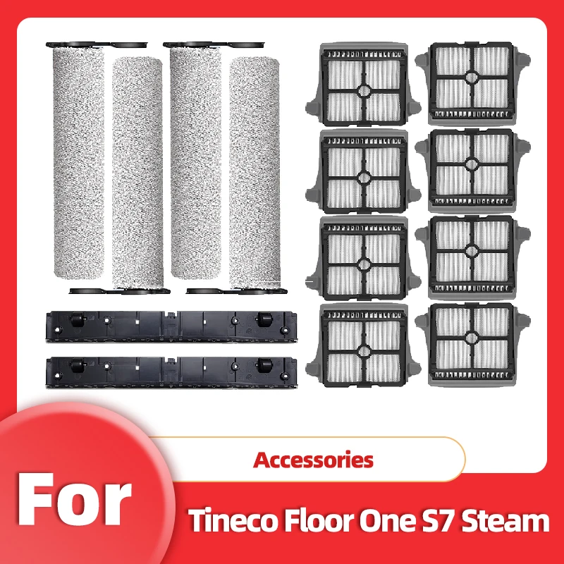 

Soft Roller Brush HEPA Filters Kit For Tineco Floor One S7 Steam Cordless Wet Dry Floor Washer Handheld Vacuum Cleaner Part