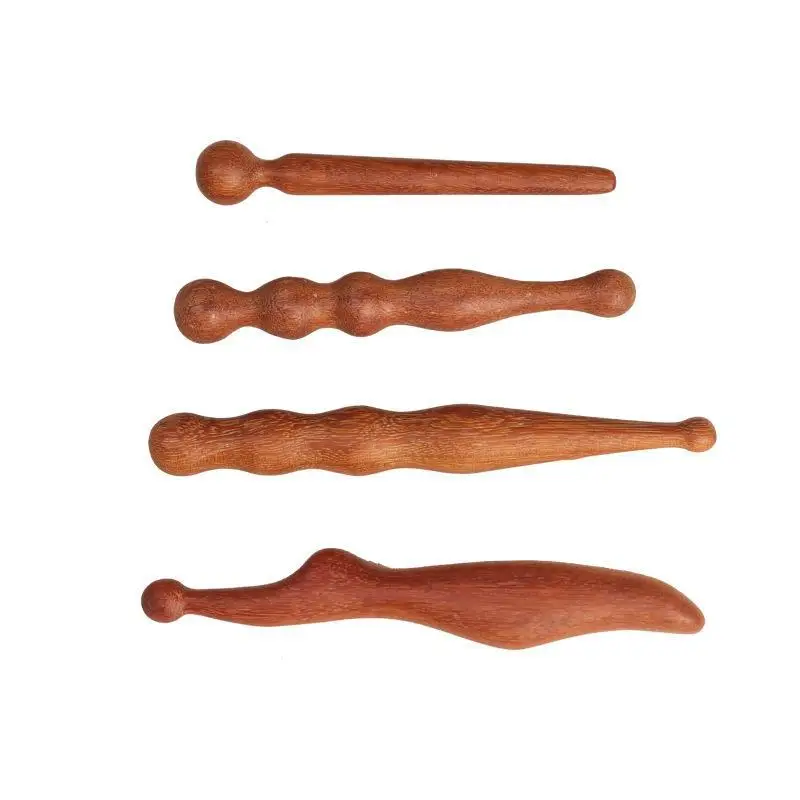 Lightweight Wooden Acupoint Massage Stick Meridian Massage Tool for Foot Head Body Relaxation Home Travel Use