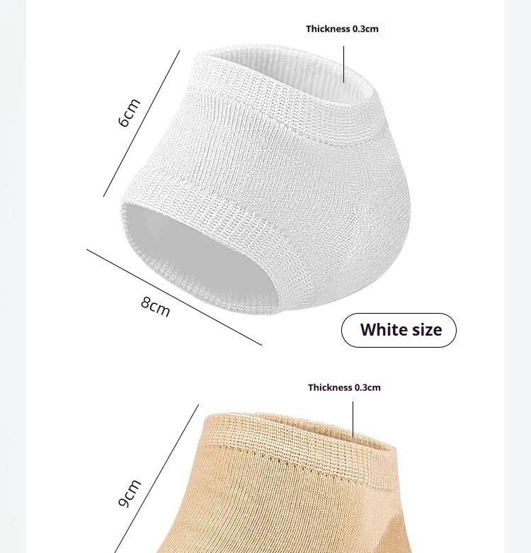 Fersenschützer, Gel-Fersenschützer, Anti-Riss-Fußpflege, halbe Socken, Unisex-Fußpflegepads, 2 Stück/4 Stück. – Detail 2