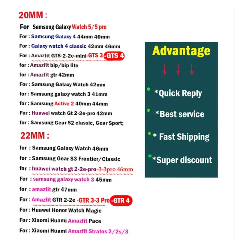 22 مللي متر 20 مللي متر حزام نايلون لساعة سامسونج جالاكسي 7 6 5 4 Amazfit GTR 4 Active 2 حزام ساعة قابل للتنفس ساعة هواوي GT5/4 46 مللي متر