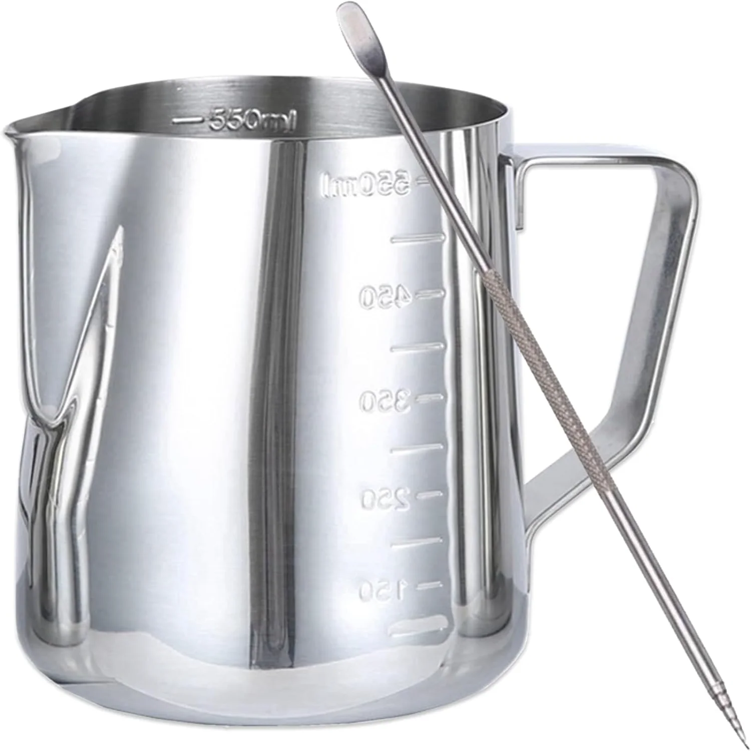 20oz Stainless Steel Espresso Milk Frothing Pitcher with Latte Art Pen