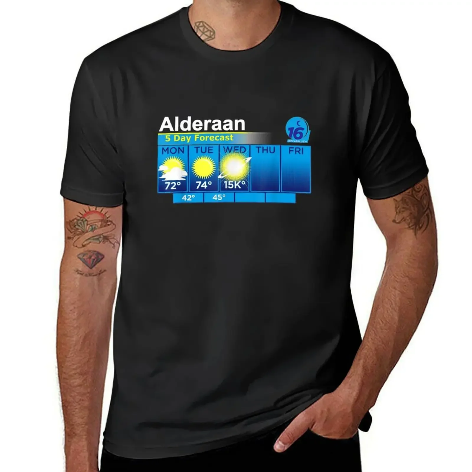 Alderaan-5-Day-Forecast-Funny-Weather-Forecast T-Shirt custom shirt graphic t shirts tee shirts for men