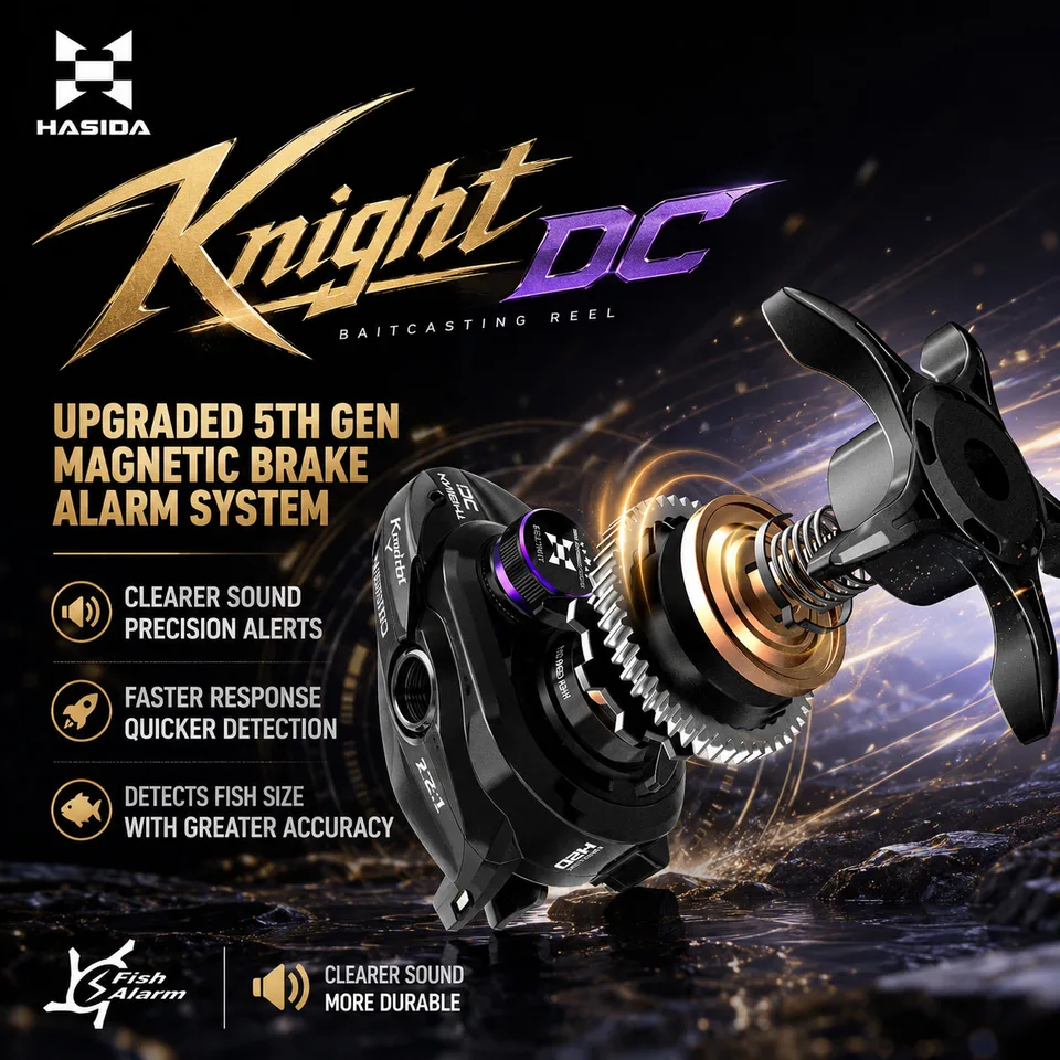 HASIDA KNIGHT DC Baitcasting Reel 147g Lightweight Carbon Frame