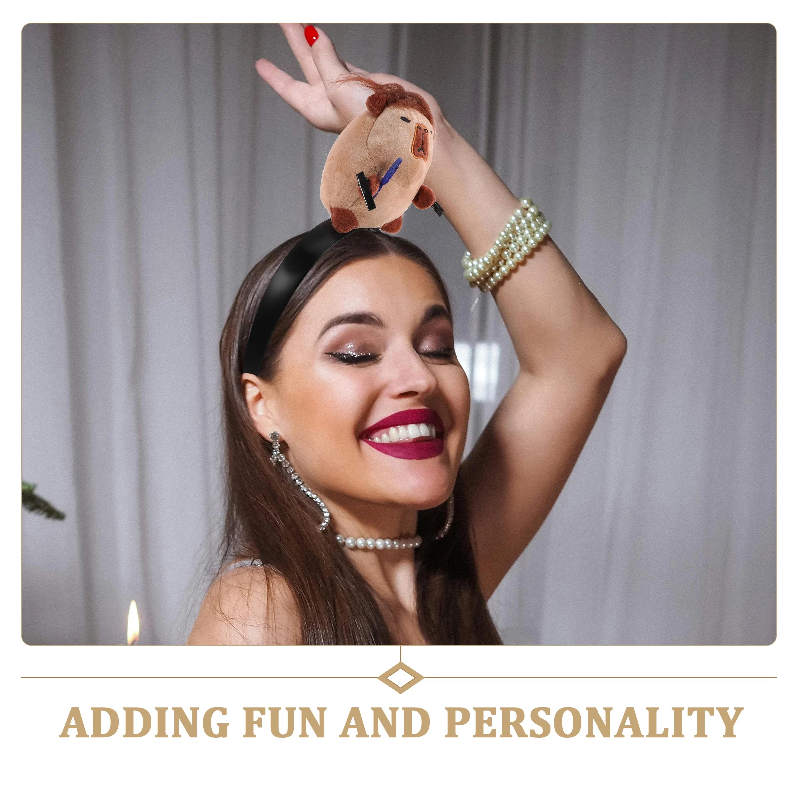 

Capybara Cartoon Hoop Headwear Party Accessories Photo Prop Capybara Headband Stage Performance Everyday Use