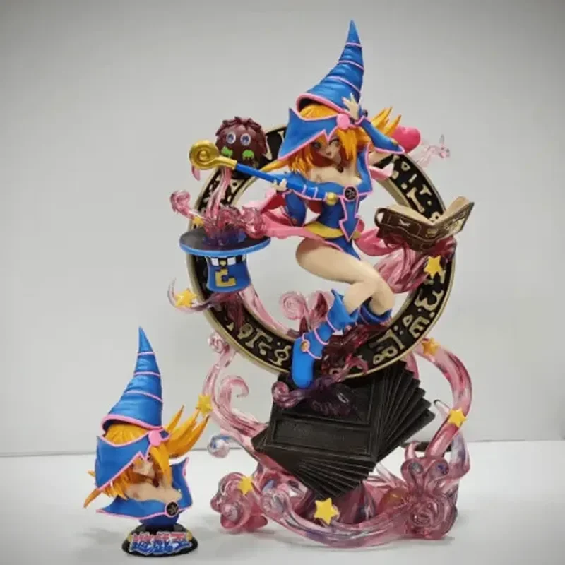 

37.5cm Yu-Gi-Oh Series Black Magic Girl Collectible Figure Full Body Statue Home Version Toy Gift For Anime Fans Birthday Gift