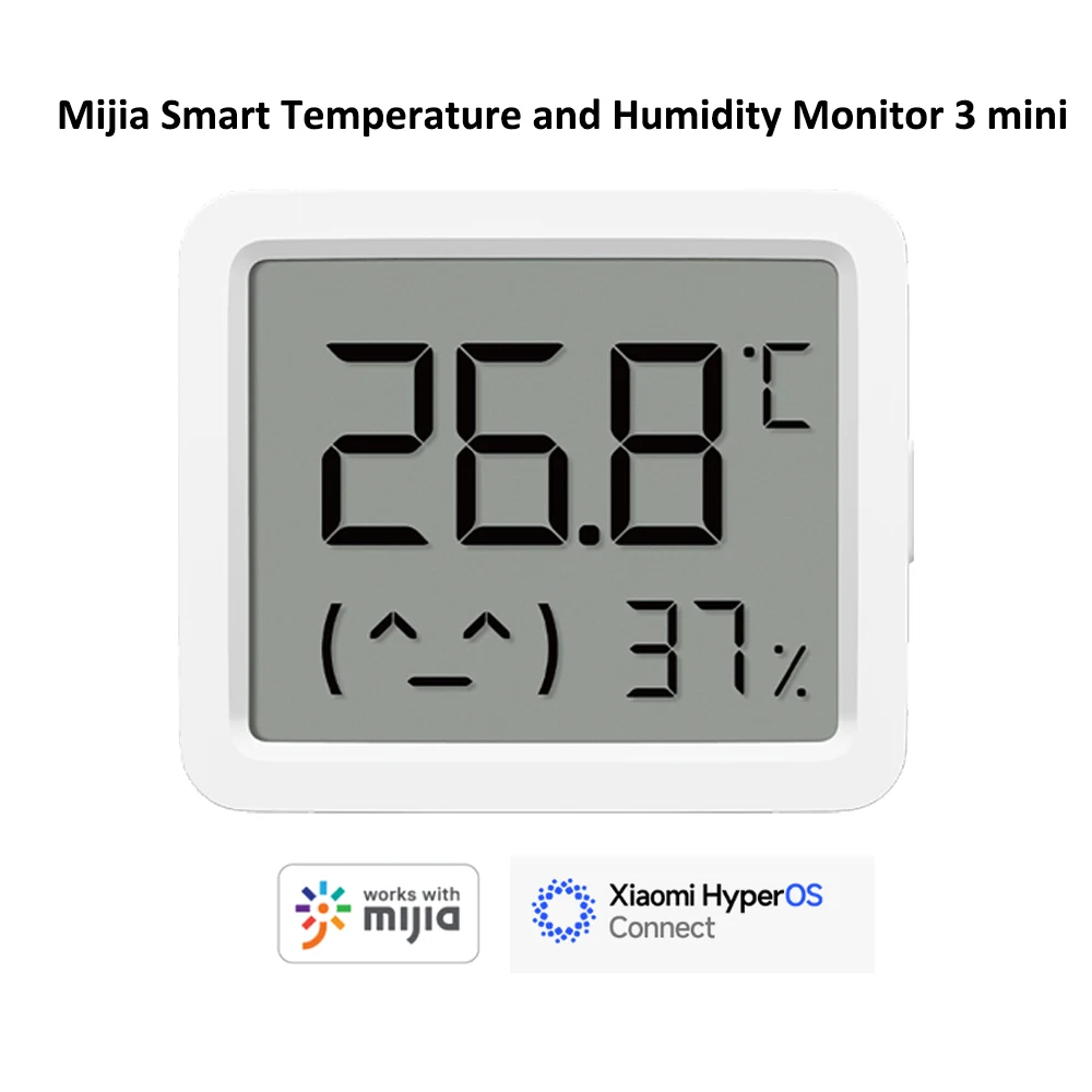 Mijia Smart Temperature and Humidity Meter 3 Mini 2.1'' LCD Digital Display High Precision Sensor Monitoring Work Mi Home APP