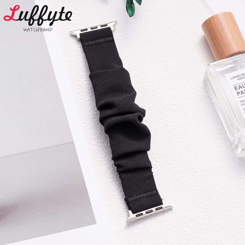 Soft Elastic Wrist Band for Apple Watch 1-10 SE Ultra Strap for Iwatch 49/46/45/44/42/41/40/38mm Ladies Bracelet image 5