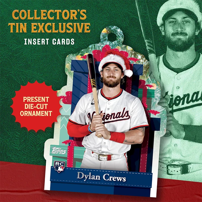 2025 Topps Holiday Baseball Tin Christmas Kolekcja Kart Kolekcjonerskich MLB Ultimate Fan Gift Box na Świąteczny Sezon Prezent dla Fanów