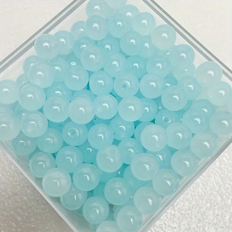 50pcs/8mm Solid Color Glass Beads, Beading & Jewelry Making Essentials Colorful, Fashion, Trendy DIY Craft Supplies for Handmade