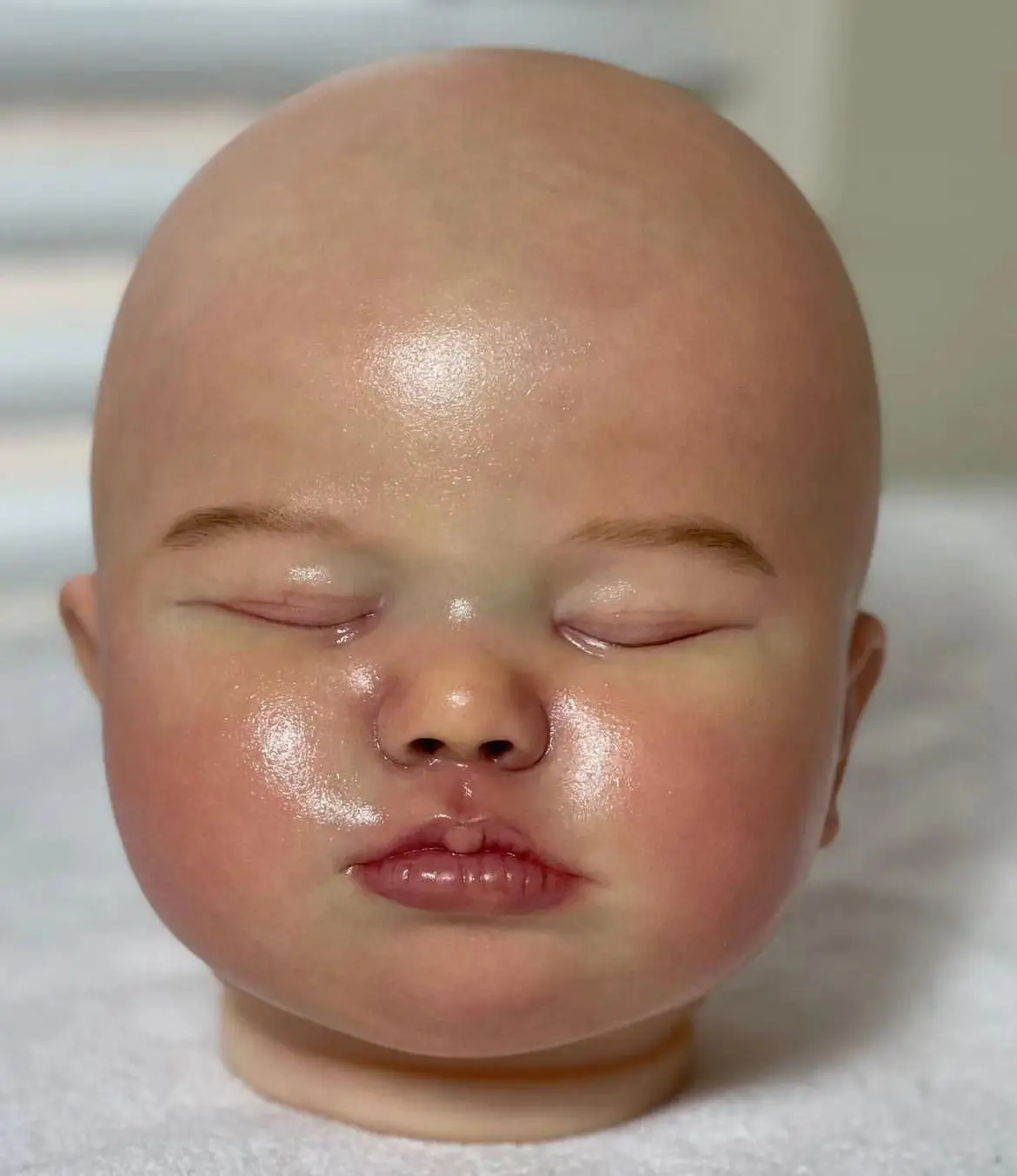 

FBBD Customized Limited Supply 2Versions 25inch Reborn Baby June 7Month Sleeping Baby With/out Hair Pianted Kit DIY Part