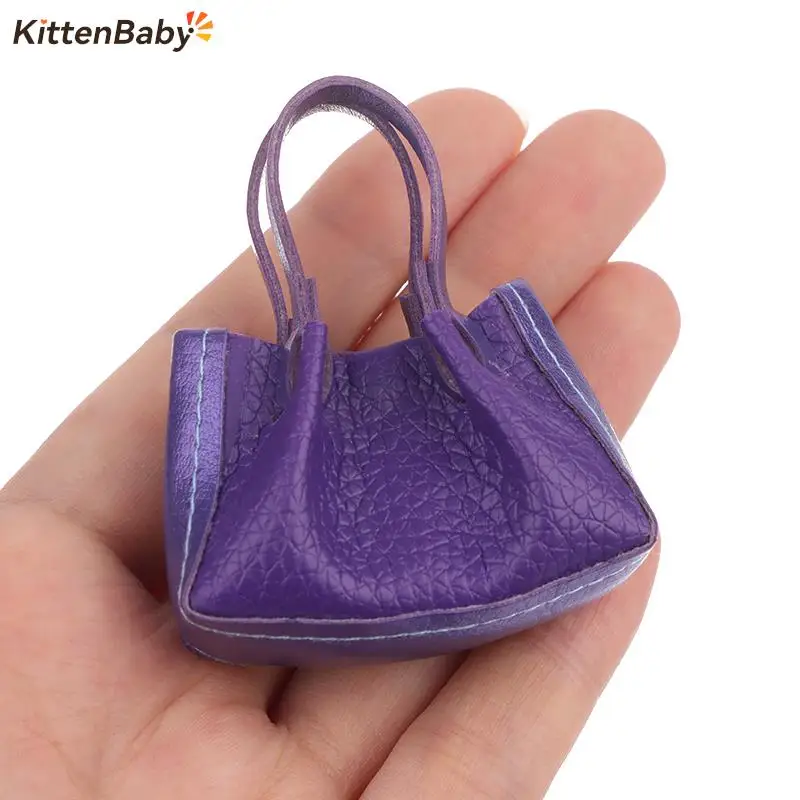 1Pcs Dollhouse Miniature Handbag Purse Doll Mini Shoulder Bag Model Kid Pretend Play Toy Doll House Accessories