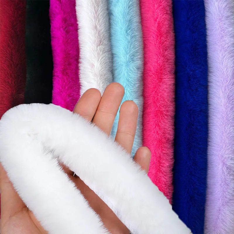 10-1Meters 5cm Fur Ribbons Polyester Faux Rabbit Fur Tape Trimming Ribbon Lace For DIY Apparel Sewing Supplies Stripe Decoration