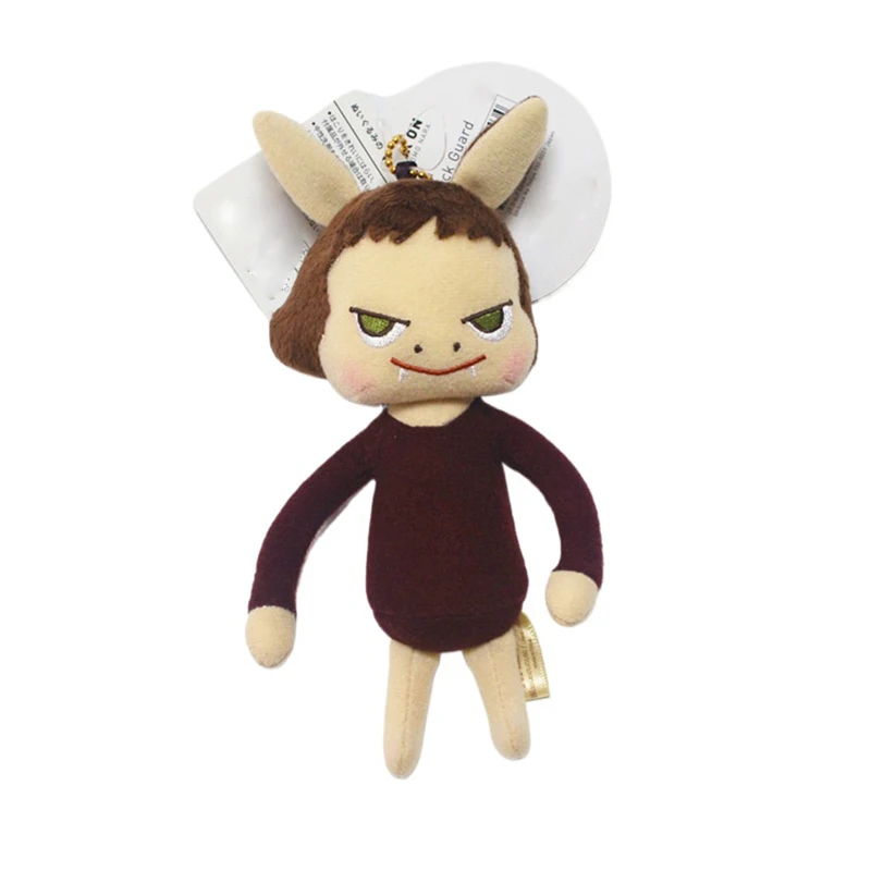 Anime Nara Angel Wings Stuffed Keychain Plush Doll Toy Kawaii Schoolbag Pendant Decoration Birthday Gifts for Girl Friends