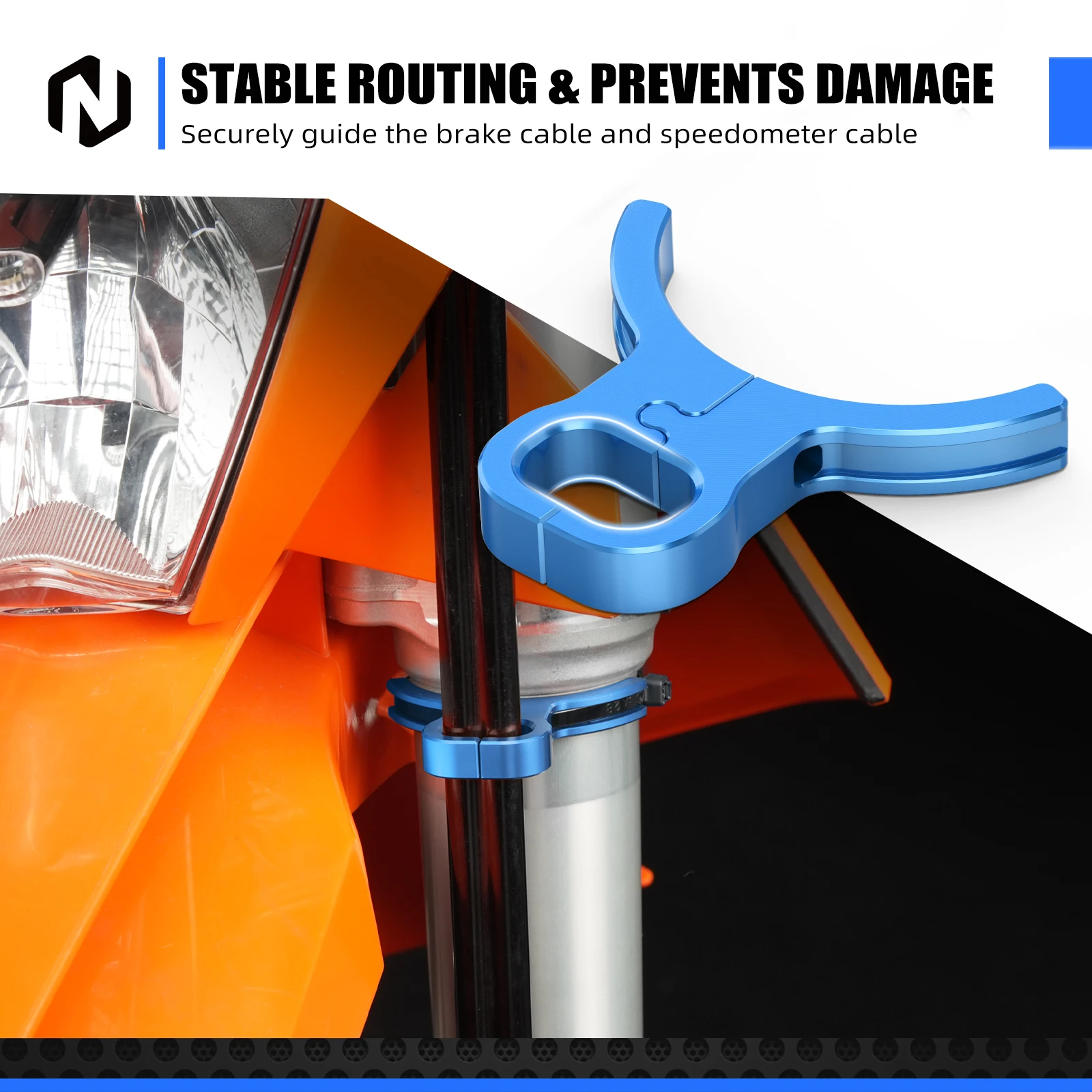 NICECNC For Husqvarna TE 300 FE 250 FE 350 FE 450 TX 300 FC FX 2014-2026 Front Brake Hose Line Guide Clamp 701 Enduro Supermoto