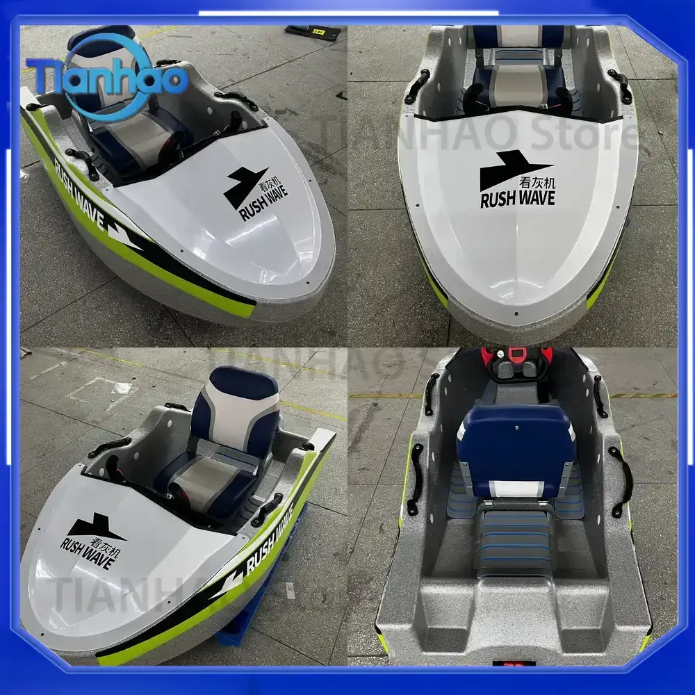 RUSH WAVE Electric Kart Boat for Gray Machine Water Surfing Jet Boat Dual-Person Sports Speed Boat