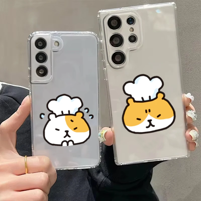 Cartoon Hand-drawn Dog Phone Case For Samsung Galaxy S26 S25 S24 Plus S23 FE S22 S21 S20 Ultra 5G S10 Soft Clear Cover