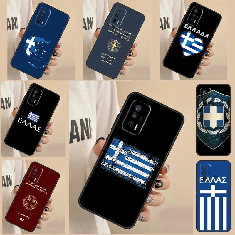 Greece Greek National Flag Case For Xiaomi 13 Ultra 12T 11T Pro 12 Lite 12X POCO F5 X3 X5 M6 Pro M5 X4 F4 GT F3 Cover