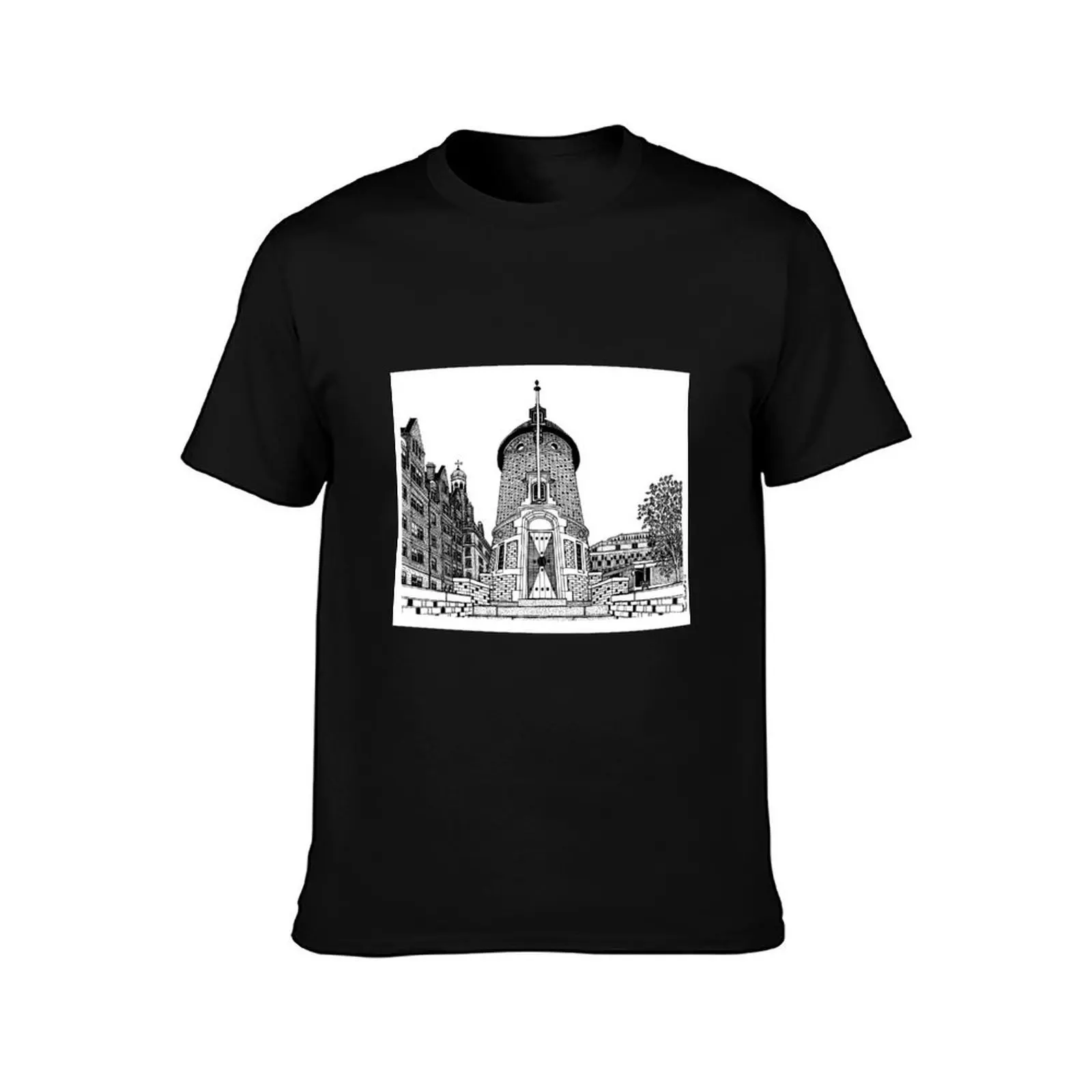 Harvard Lampoon Building, Cambridge Drawing T-Shirt Work Casual Loose Fit T-Shirt