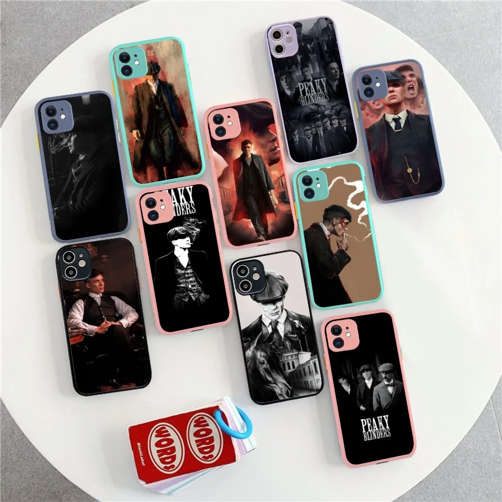 

Thomas Shelby Peaky Blinders Phone Case For IPhone 14 X XR XS 7 8 Plus 11 12 13 Pro MAX 13mini Matte Shockproof Case