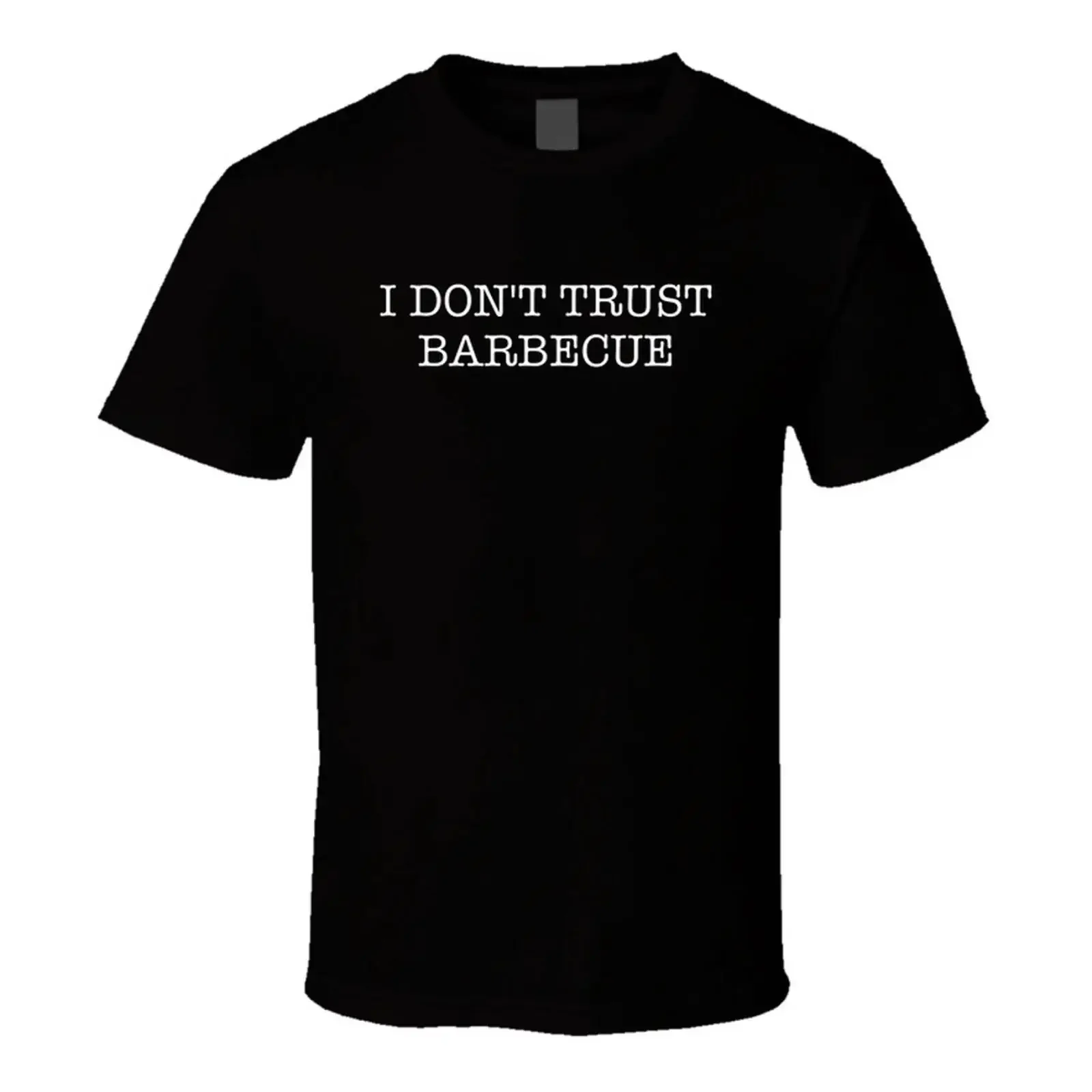 T-shirt drôle « I Dont Trust Barbecue » vintage délavé, mode décontractée homme, graphique élégant, respirant, polyvalent, confortable