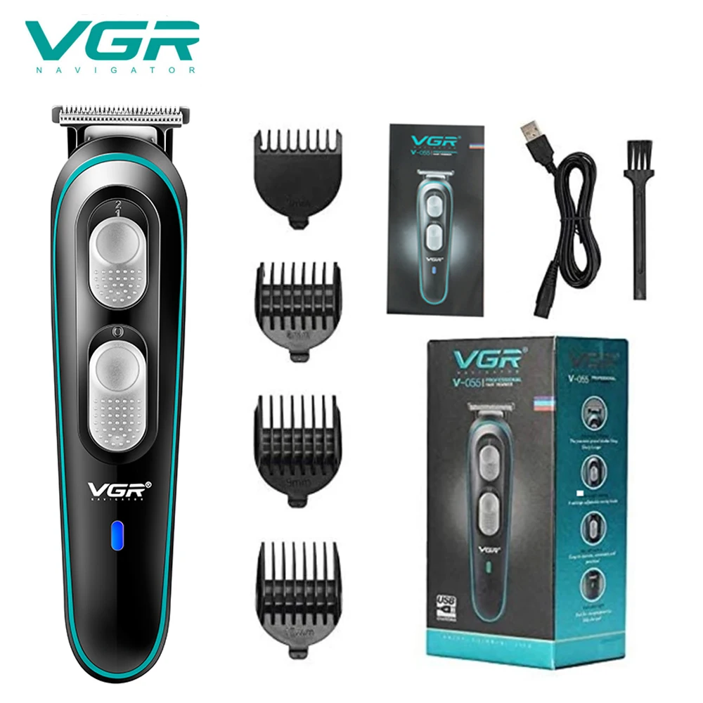 VGR Professional Hair Clipper Men\'s Electric Hair Trimmer Rechargeable Cordless Hair Clipper for Barber Dedicated Trimmer