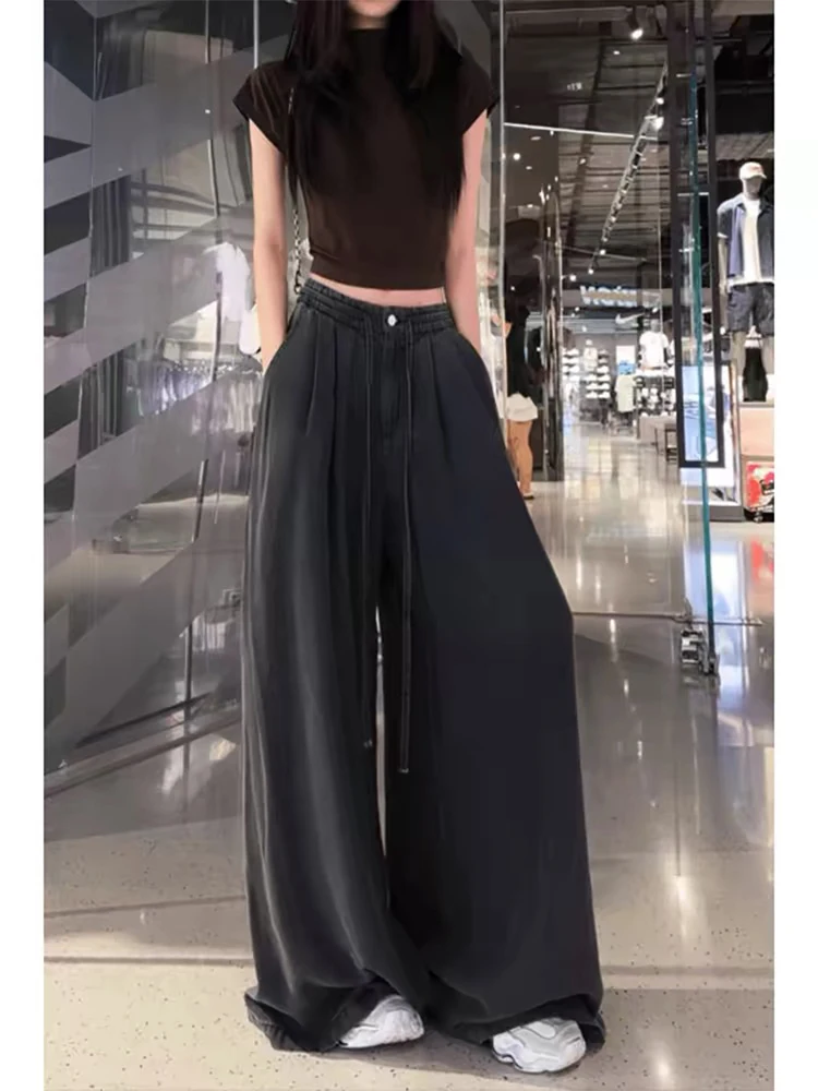 Jeans Stretch Baggy For Woman High Waisted Party Club Night Evening Dating Occasion Female Denim Fashion Sexy Elegant Chic