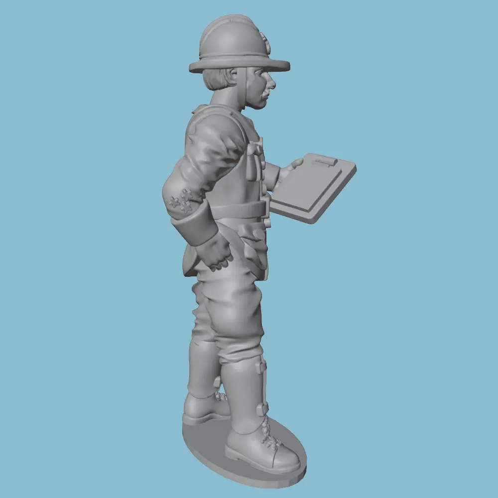 Figura de resina sargento sin pintar para juegos rol y coleccionismo - imagen 2