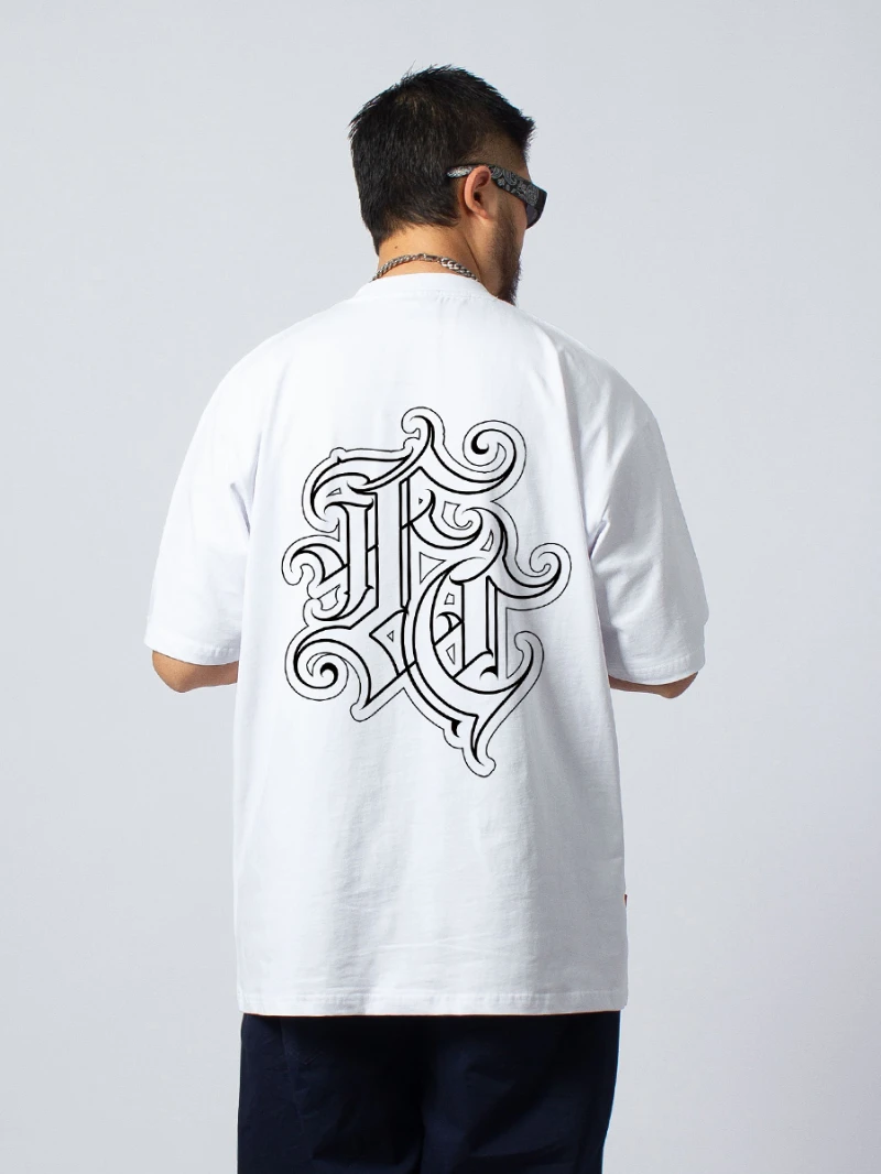

2025 New FunkyChoice West Coast T-Shirt American Streetwear Pure Cotton Loose Fit Short Sleeve Cursive Lettering Small Collar