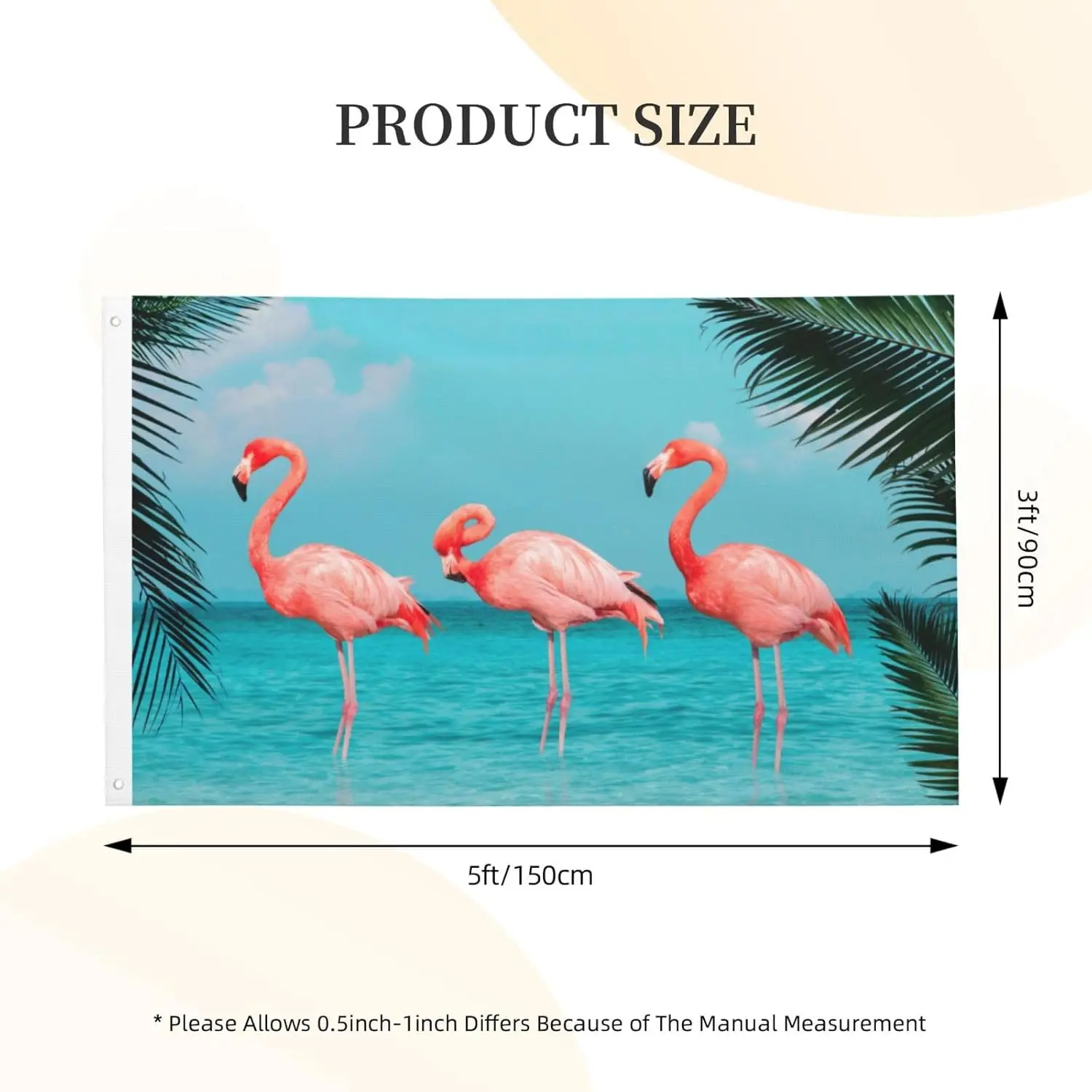 Flamingos Standing In Clear Sea Flag 3x5 Ft Decorative Banner Durable Polyester Flag For Home Outdoor Indoor