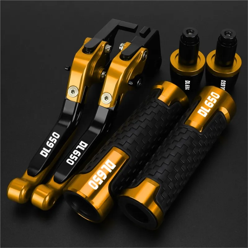 Motorcycle Aluminum Adjustable Brake Clutch Levers Handlebar Hand Gripss FOR Suzuki DL650 DL 650 11-18 2011 2012 2016 2017 2018 3