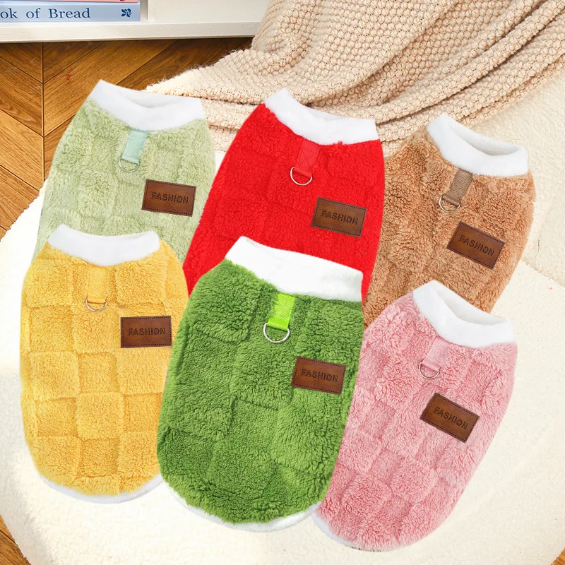 

1.5-25kg Flannel Dogs Clothes Winter Warm Sweater Pet Clothing Golden Retriever Dog Coats Sweatshirt Pets Puppy Pullover Vest
