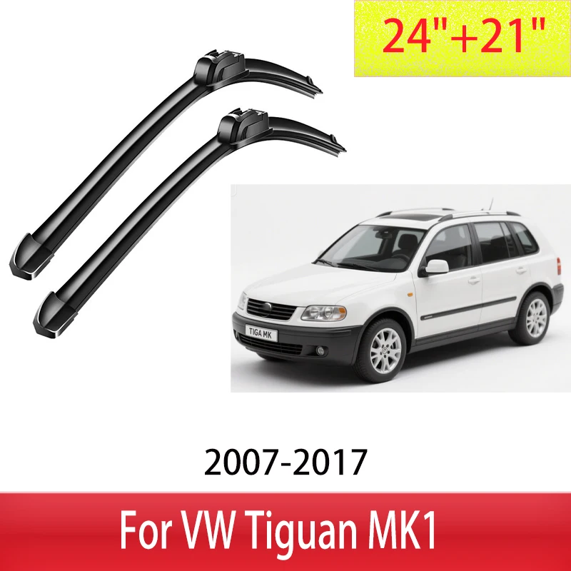 

For VW Tiguan MK1 Front Wiper Blades 2007-2017 2008 2009 2010 2011 2014 2016 Windscreen Windshield Window Accessories 24"+21"